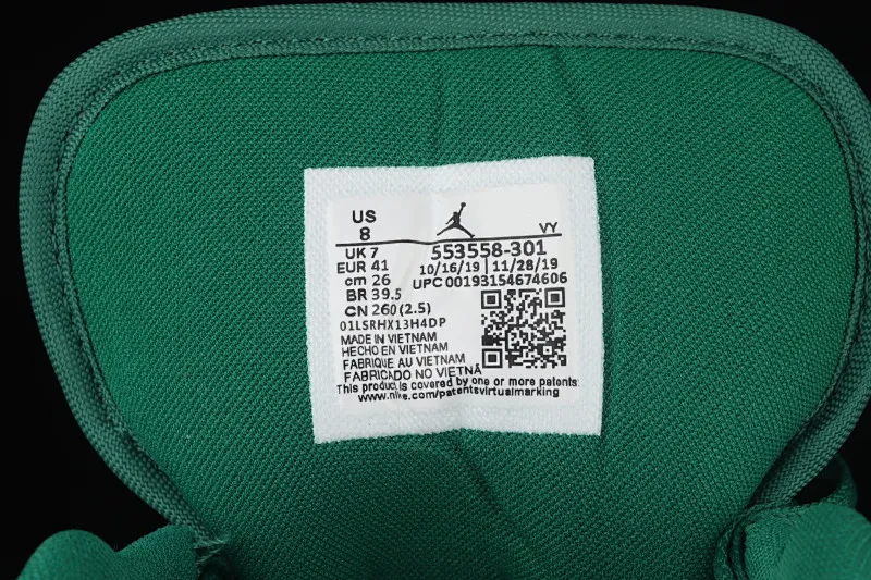 All categories Air Jordan Jordan series basketball shoes Air Jordan 1 Low G version pure original Air Jordan 1 Low AJ1 Joe 1 Celtics low-top cultural and leisure sports sneakers 553558-301